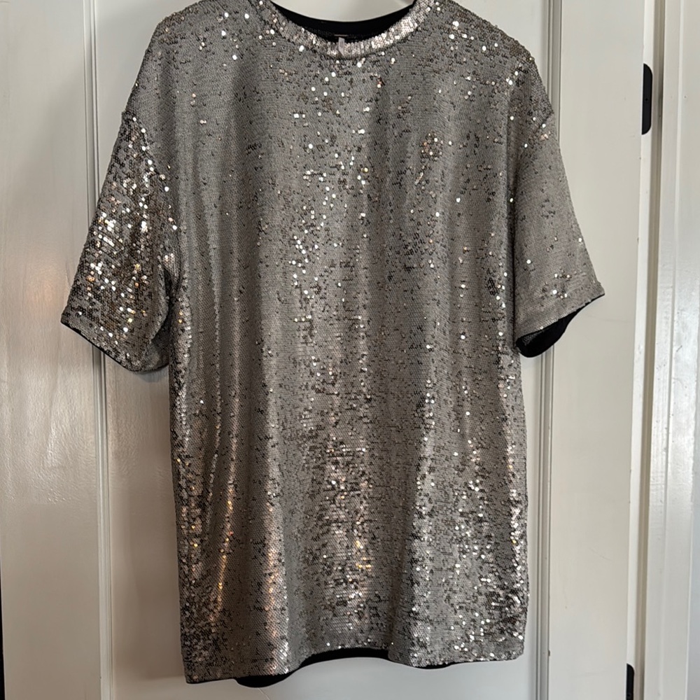 Free People Oversized Sequin top
